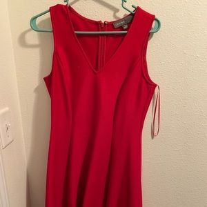 Red Flowy MIDI Dress